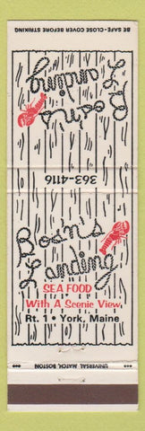 Matchbook Cover - Bosn's Landing York ME lobster