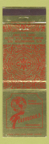 Matchbook Cover - Famous Restaurant Miami Beach FL