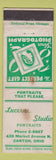 Matchbook Cover - Lucerne Studio Photography Canton ON WORN