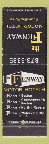 Matchbook Cover - Fenway Motor Hotel Waterville ME