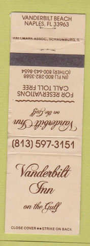 Matchbook Cover - Vanderbilt Inn Naples FL WORN