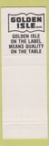 Matchbook Cover - Golden Isle Grocery Food Canned Vegetables