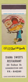 Matchbook Cover - Diana Sweets Restaurant Leamington ON