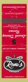 Matchbook Cover - Romi's Restaurant Sturbridge MA