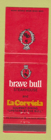 Matchbook Cover - Brave Bull Steakhouse Fort Lauderdale FL