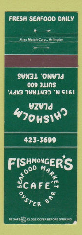 Matchbook Cover - Chisholm Plaza Plano TX Fishmonger's Cafe