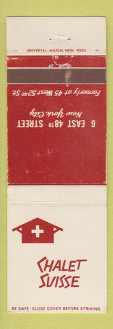 Matchbook Cover - Chalet Suisse New York City WEAR