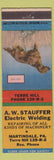 Matchbook Cover - AW Stauffer Electric Welding Martindale PA Setter