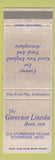 Matchbook Cover - Governor Lincoln House Sturbridge MA