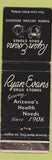 Matchbook Cover - Ryan Evans Drug Stores AZ Arizona WORN