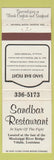 Matchbook Cover - Sandbar Restaurant Vidalia LA