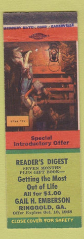 Matchbook Cover - Reader's Digest Magazine Ringgold GA