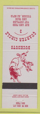 Matchbook Cover - Quarter Circle Feed Vet Supply Tucson AZ tack