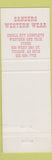 Matchbook Cover - Quarter Circle Feed Vet Supply Tucson AZ tack