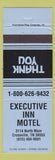 Matchbook Cover - Executive Inn Motel Crossville TN