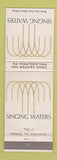 Matchbook Cover - Singing Waters Philadelphia PA
