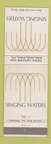 Matchbook Cover - Singing Waters Philadelphia PA