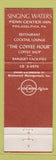 Matchbook Cover - Singing Waters Philadelphia PA