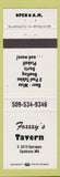 Matchbook Cover - Foxxxy's Tavern Spokane WA bowling darts pinball billiards