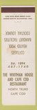 Matchbook Cover - Whitman House Cape Cod Restaurant North Truro MA