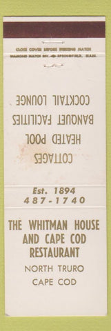 Matchbook Cover - Whitman House Cape Cod Restaurant North Truro MA