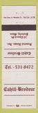 Matchbook Cover - Cahill Brodeur Funeral Home Peabody MA