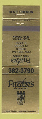 Matchbook Cover - Frieda's Restaurant Bend OR