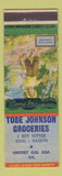 Matchbook Cover - Tobe Johnson Grocery Chunky Gal Gap GA