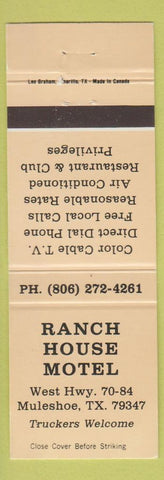 Matchbook Cover - Ranch House Motel Muleshoe TX