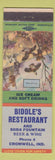 Matchbook Cover - Biddle's Restaurant Cromwell IN Low phone #