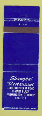 Matchbook Cover - Shanghai Restaurant Farmington CT