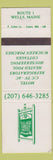Matchbook Cover - Village Green Motel Wells ME