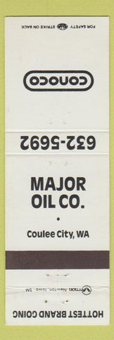 Matchbook Cover - Major Oil Conoco Coulee City WA
