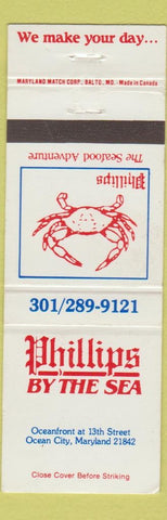Matchbook Cover - Phillips by the Sea Ocean City MD crab