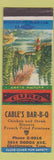 Matchbook Cover - Cable's BBQ Chattanooga TN