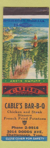 Matchbook Cover - Cable's BBQ Chattanooga TN