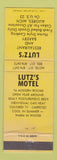 Matchbook Cover - Lutz's Motel Augres MI