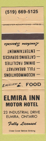 Matchbook Cover - Elmira Inn Motor Hotel Elmira ON WORN