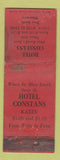 Matchbook Cover - Hotel Constans Blue Earth MN POOR
