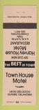 Matchbook Cover - Town House Motel Guthrie OK Harvey House Motel