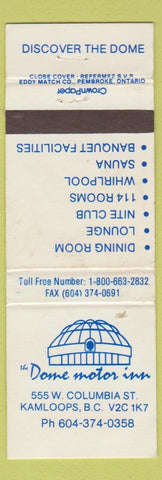Matchbook Cover - Dome Motor Inn Kamloops BC