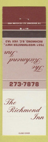 Matchbook Cover - Richmond Inn BC