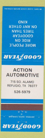Matchbook Cover - Goodyear Tires Refugio TX