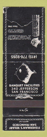 Matchbook Cover - Pompei's Grotto San Francisco CA Black