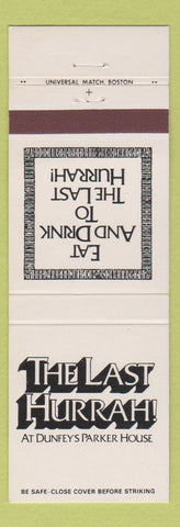 Matchbook Cover - Last Hurrah Dufney's at Parker House Boston MA?