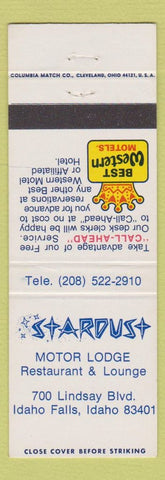 Matchbook Cover - Stardust Motor Lodge Idaho Falls ID