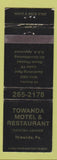 Matchbook Cover - Towanda Motel Restaurant PA