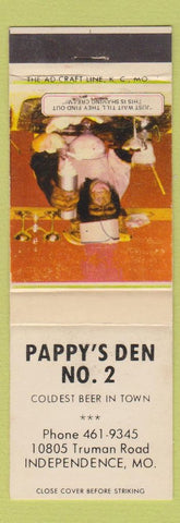 Matchbook Cover - Pappy's Den 2 Independence MO