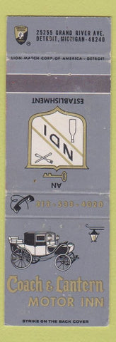 Matchbook Cover - Coach and Lantern Motor Inn Detroit MI WEAR