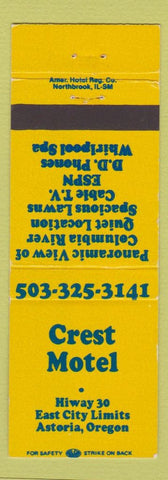 Matchbook Cover - Crest Motel Astoria OR